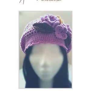PDF Bonnie Blossom Slouchy Hat Crochet Pattern Permission to Sell Finished Products image 1
