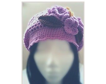 PDF Bonnie Blossom Slouchy Hat Crochet Pattern  - Permission to Sell Finished Products