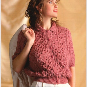 Modèle de tricot vintage Cardigan d'été un modèle de tricot vintage Sunbeam Cotton Classic DK Modèle 1703 image 1