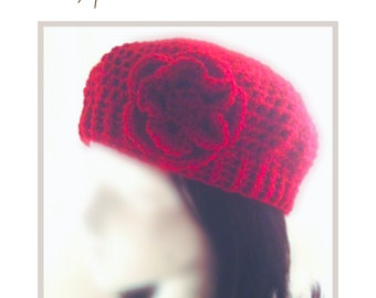 PDF Rosedale Beret Crochet Pattern - Permission to Sell Finished Products