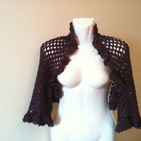 PDF Riviera Ruffled Shrug  Crochet Pattern - Size fits Teens & Adults - Permission to Sell Finished Products