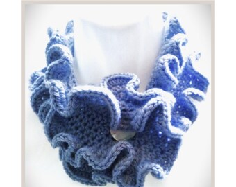 PRINTED Comber Ebbtide Scarflette Crochet Pattern- Fits teens and adults - Permission to Sell Finished Products