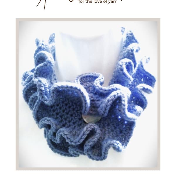 PDF Comber Ebbtide Scarflette Crochet Pattern - Fits teens and adults - Permission to Sell Finished Products