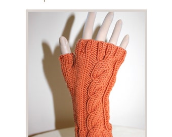 PRINTED Candlerigg Fingerless Gloves Knitting Pattern - Permission to Sell Finished Products