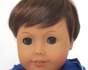 Playhouse BOB Black Full Cap Doll Wig Size 12-13 Baby Boy or Girl Short Bob