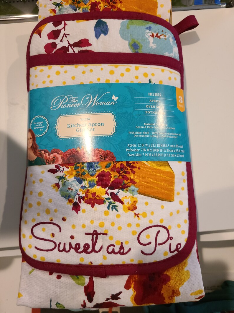 New Pioneer Woman Kitchen Apron Gift Set Choose Your Pattern Etsy