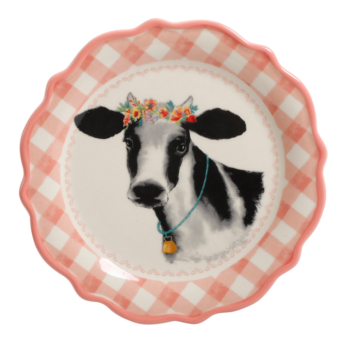 New Pioneer Woman 7 Ceramic Gingham Novelty Farm Animal Etsy