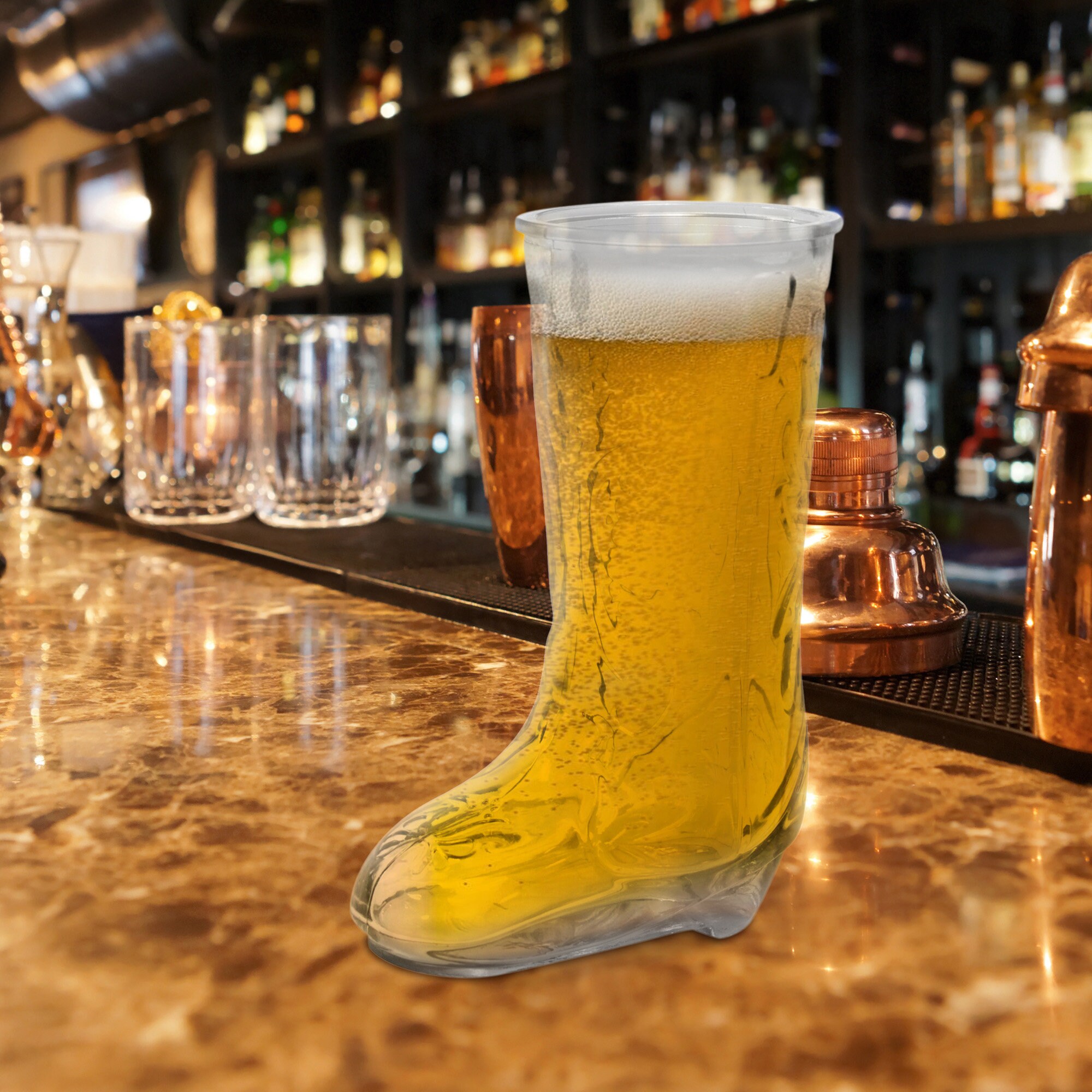 The Pioneer Woman 20.9 ounce Glass Drinking Boot great for Etsy