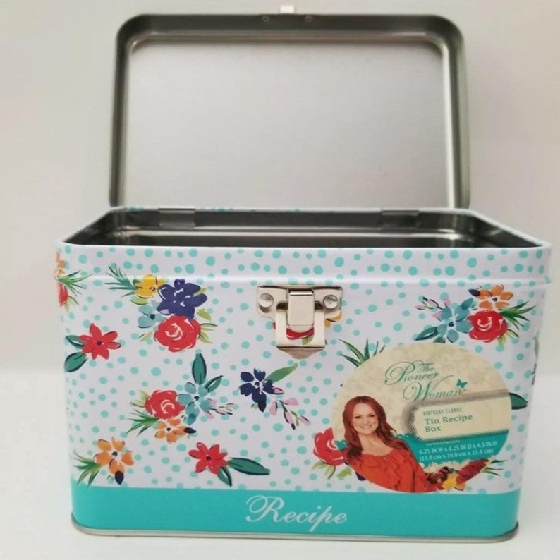 Pioneer Woman Recipe Tin/Storage Box Etsy