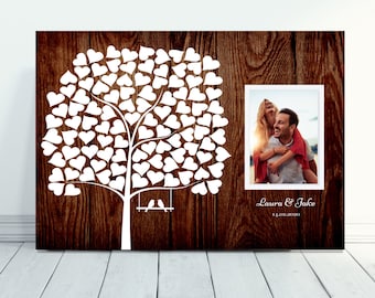 Wedding guest book alternative - Wedding guestbook- Wedding guest book wood effect- gastebuch alternative