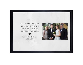 Gift for groom from parents, groom wedding gift, mother of Groom, wedding gift for son, Personalized Wedding Picture Frame