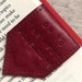 David Blue reviewed Magnetic Bookmark | Leather Bookmark Red Leather with Tan Brown suede Lining | Personalise Bookmark | 3rd Anniversary Gift | Page Marker