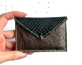 Custom Colour Leather Cardholder | Slim Wallet | Business Card Holder | Credit Card Holder | Slim Leather Wallet
