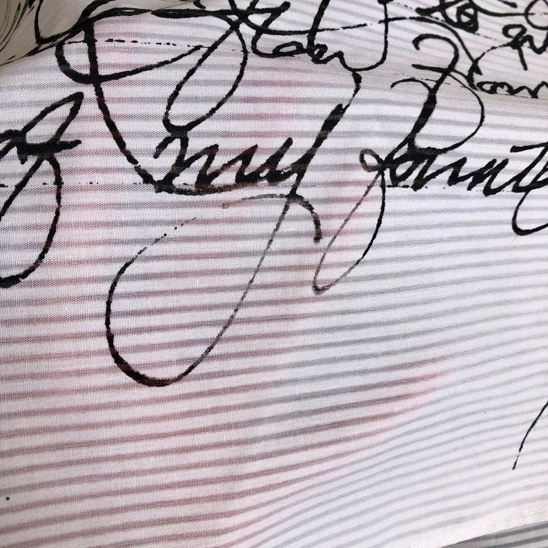 Screen Printed Lightweight White Cotton Summer Scarf  Boho image 2