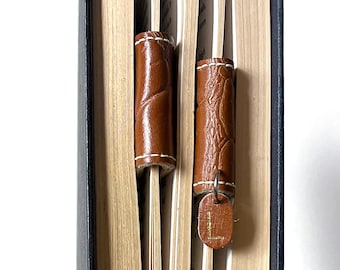 Brown Leather Bookmark | Magnetic Bookmark with Yellow Wool lining | Personalise Monogram Bookmark | 3rd Year Anniversary Gift | Page Marker