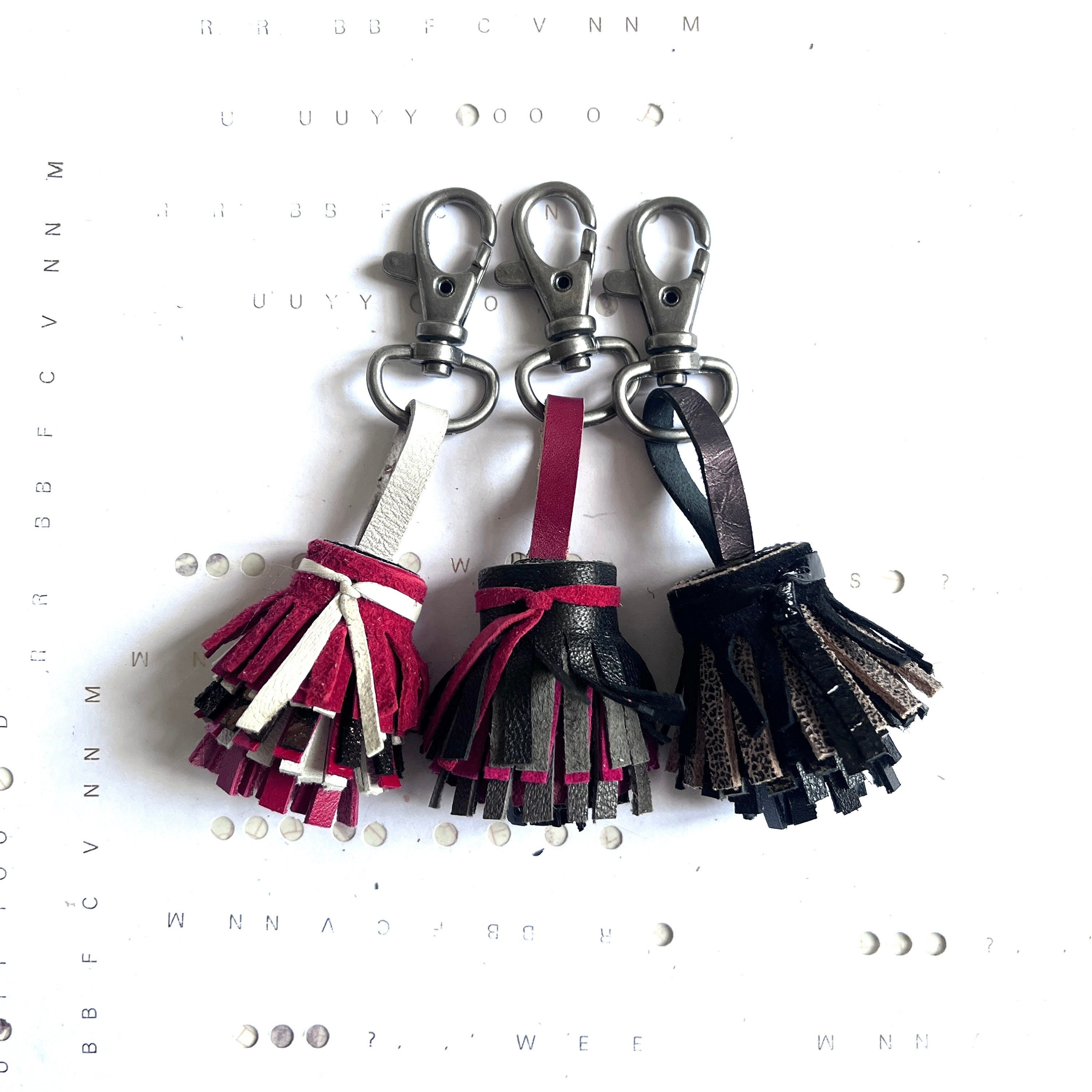 leather tassel keychain