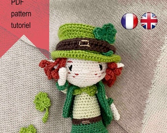 crochet pattern little MAEWYN, the Saint Patrick, a special gift for special events !