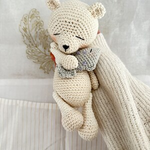 crochet pattern little polar bear PLUME with his plushie fish, a special gift for special events image 6