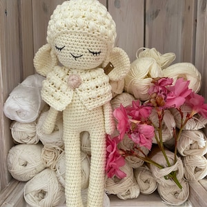 Amigurumi sheep JADE made with organic coton GOTS, stuffed animal for baby gift, amigurumi image 6