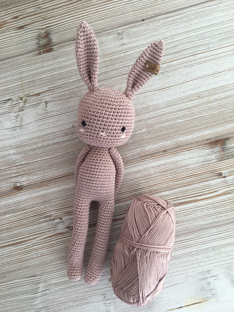 crochet Bunny LUCKY, a crochet toy for a newborn or child gift, newborn photo prop or photo session image 9