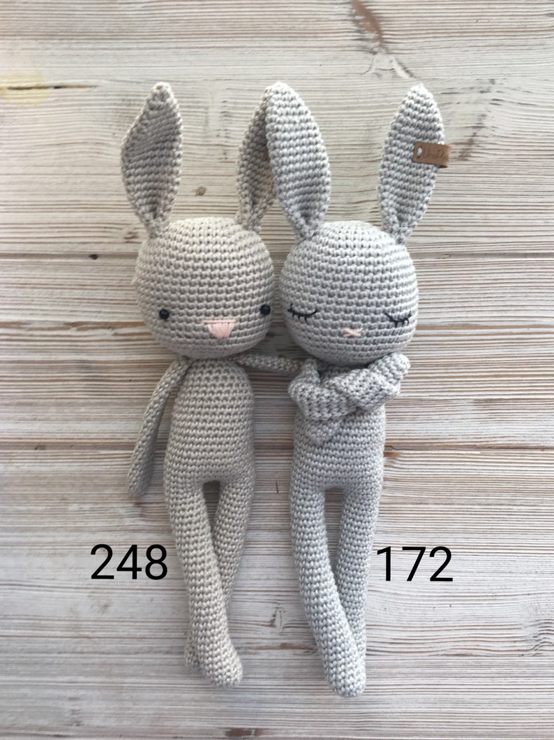 crochet Bunny LUCKY, a crochet toy for a newborn or child gift, newborn photo prop or photo session image 3