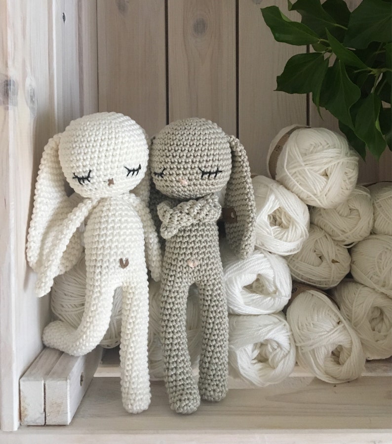 longear crochet amigurumi Bunny PAN PAN,crochet toy for newborn baby bunny,a birth or shower gift, photo session image 2