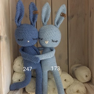 crochet Bunny LUCKY, a crochet toy for a newborn or child gift, newborn photo prop or photo session bluebell 173