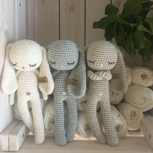 longear crochet amigurumi Bunny PAN PAN,crochet toy for newborn baby bunny,a birth or shower gift, photo session image 1