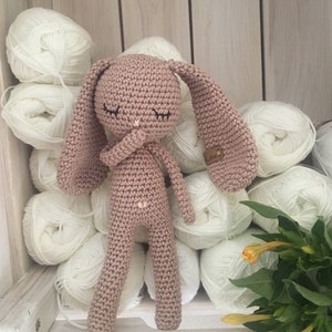 longear crochet amigurumi Bunny PAN PAN,crochet toy for newborn baby bunny,a birth or shower gift, photo session antique 257