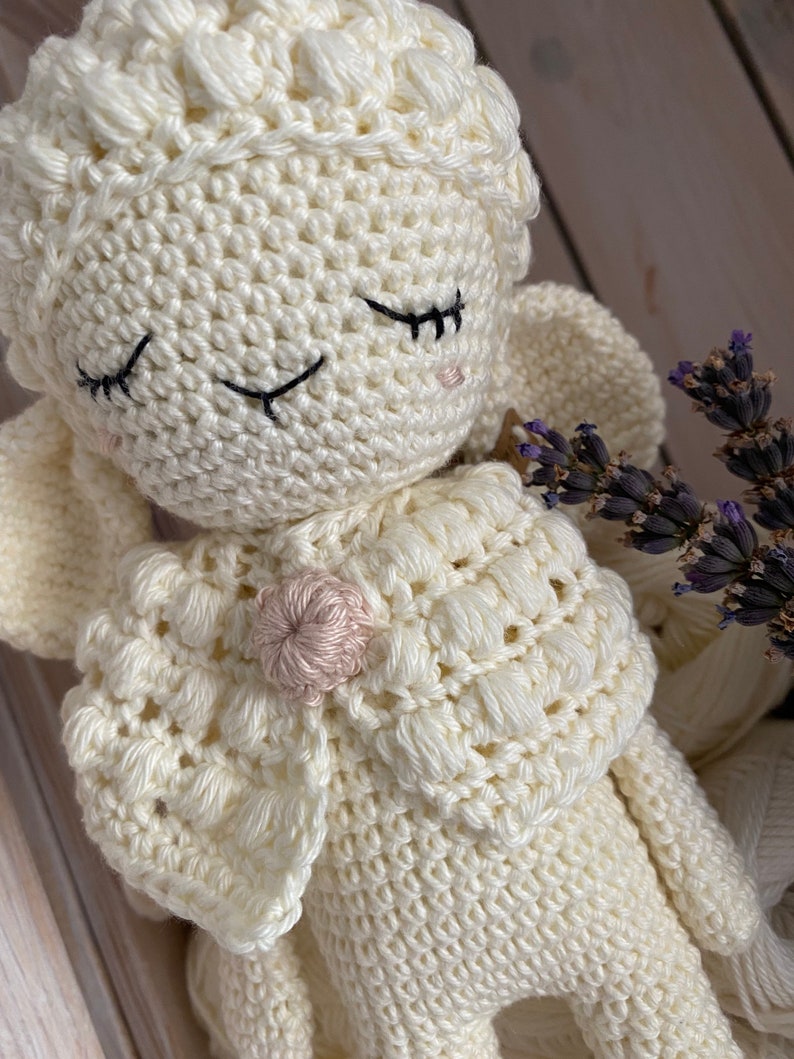 Amigurumi sheep JADE made with organic coton GOTS, stuffed animal for baby gift, amigurumi image 5
