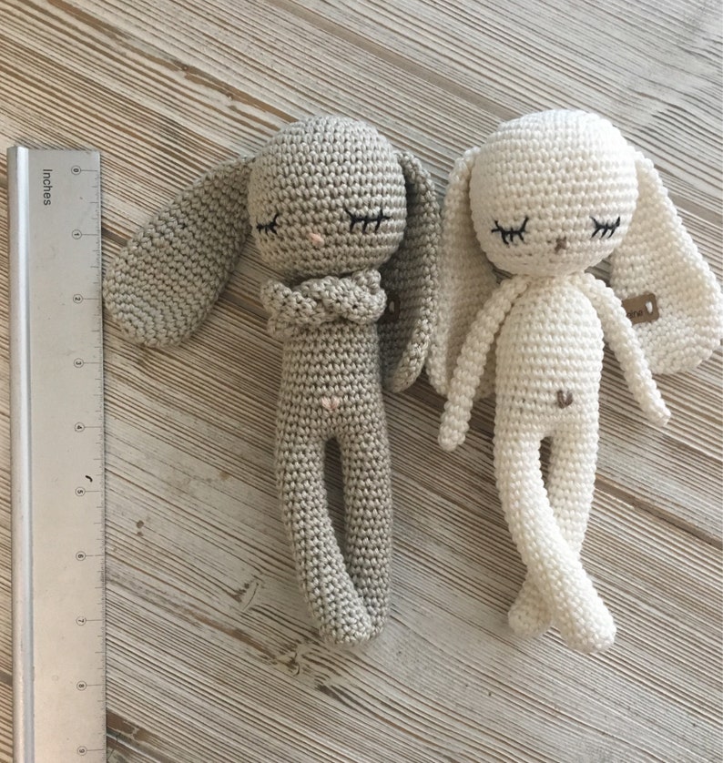 longear crochet amigurumi Bunny PAN PAN,crochet toy for newborn baby bunny,a birth or shower gift, photo session grey 248