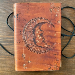Handmade Moon Leather Journal