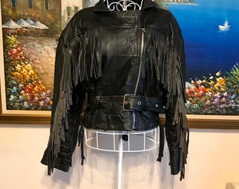 Missy Ladies Women/'s Black Short Cropped Biker Gothic Punk Nappa Leather Jacket