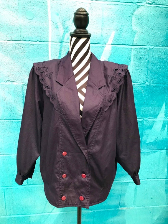 Vintage jacket navy bomber 80s jacket statement ja