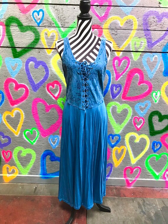 blue hippy dress