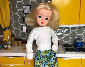 White Ribbed Top For Sindy