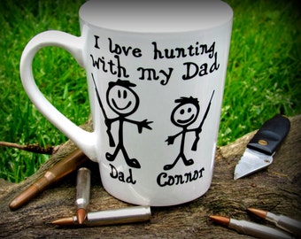 Fathers Day, Fathers Day Mug, Fathers Day Gift, Gifts for him, Hunting Dad, Father and Son gift, Dad Mug, Daddy Gift, Hunting fast Shipping