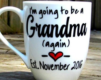 Grandma to be, Grandma to be gift, Grandpa to be, Grandpa to be gift, Baby announcement gift, Baby reveal mug, Baby announcement mug