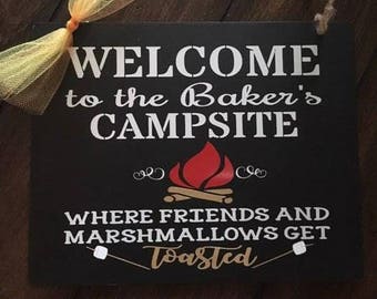 Camping, Camping decoration, Camping sign, Personalized Camping sign, Campground sign, Campsite sign, Campsite decor, Camper Fast Shipping
