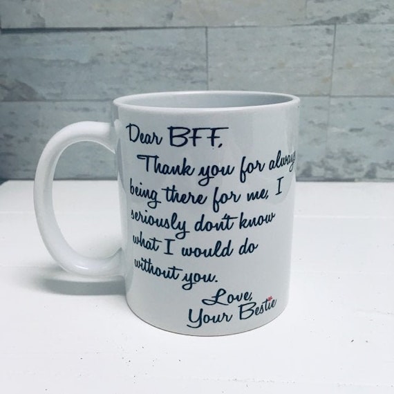 Cute Matching Coffee Mugs for Best Friends Brunette Best Friend
