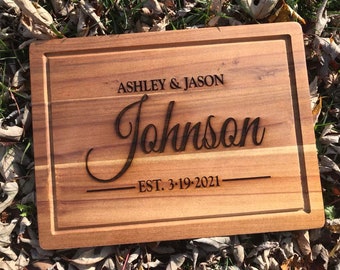 Personalized cutting board, engraved cutting board, cutting board, gifts for grandparents, housewarming gift, gifts for her, gifts for him