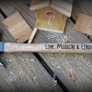 Personalized Hammer Father's Day Gift , Personalized With Dad, Grandpa, Papa, any title. We love building memories with you. With names image 2
