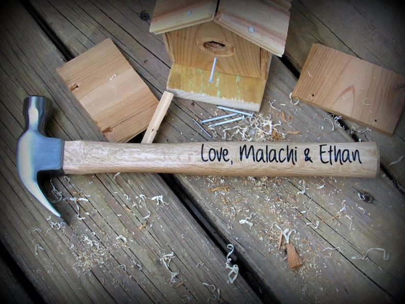 Personalized Hammer Father's Day Gift , Personalized With Dad, Grandpa, Papa, any title. We love building memories with you. With names image 2