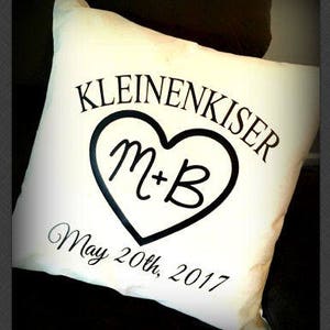 Personalized Pillow, Personalized Wedding Pillow, Wedding gift, Wedding pillow, Anniversary gift, Anniversary, Throw Pillow, Pillow Cover