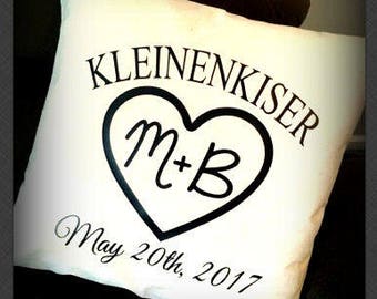 Personalized Pillow, Personalized Wedding Pillow, Wedding gift, Wedding pillow, Anniversary gift, Anniversary, Throw Pillow, Pillow Cover