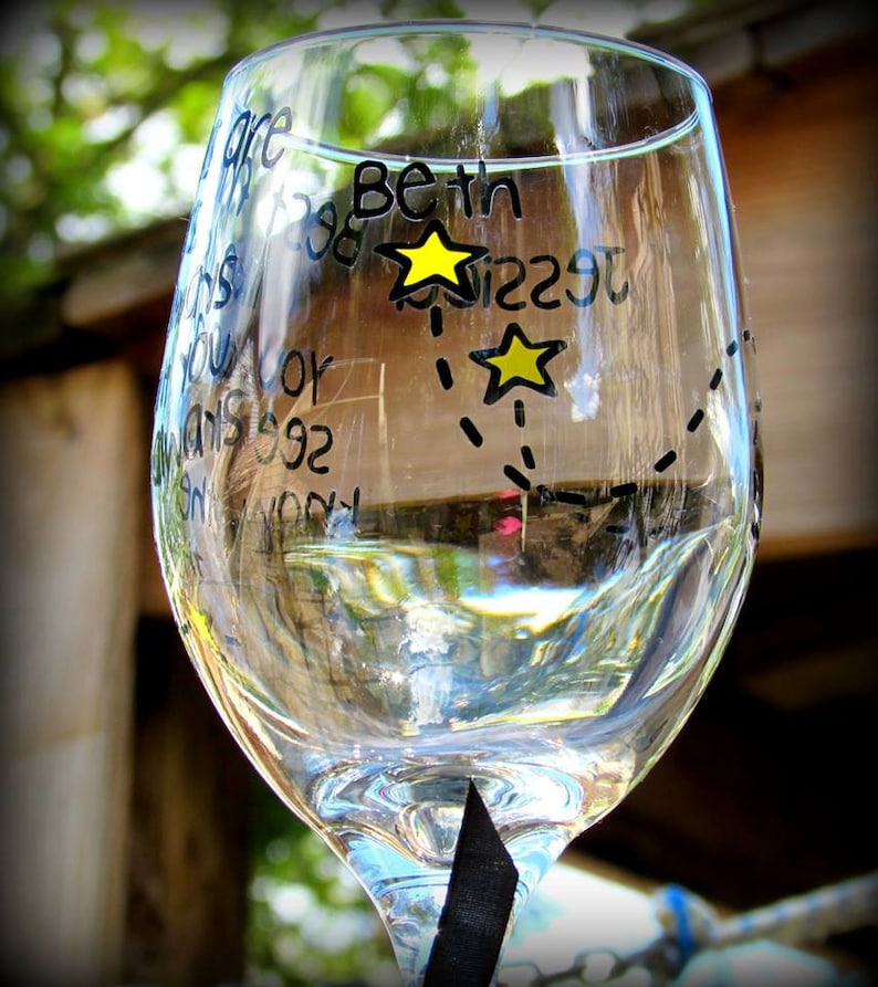 Best Friend Gift 20 oz personalized wine glass long