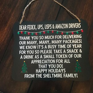 Christmas Sign, Front Door Sign, Delivery Driver Sign, Sign for ...