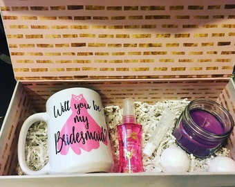 Bridesmaid gift set, Bridesmaid mug, Bridesmaid gift, gifts for her, wedding gifts, will you be my bridesmaid, Bridesmaid fast Shipping