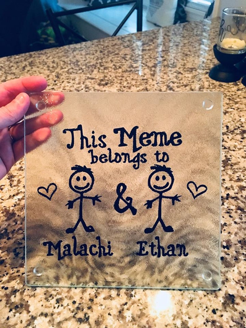 Mothers Day gift Cutting board Glass cutting board Etsy