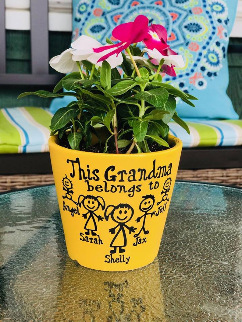 Personalized flower pot Mothers Day Gift Flower pot Etsy